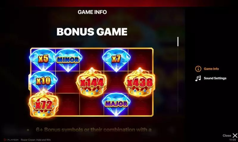 Power Crown Hold And Win Fun Slot Game made by Playson with 5 Reel and 5 Line