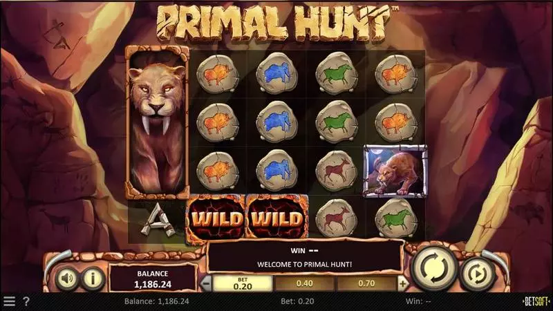 Primal Hunt Fun Slot Game made by BetSoft with 5 Reel and 80 Line
