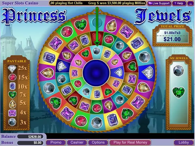 Princess Jewels Fun Slot Game made by WGS Technology with 5 Reel and 9 Line