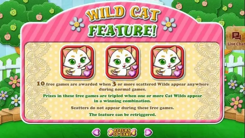 Purrfect Pets Fun Slot Game made by RTG with 5 Reel and 25 Line