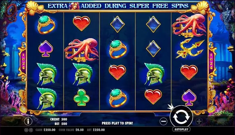 Queen of Atlantis Fun Slot Game made by Pragmatic Play with 5 Reel and 1024 Way