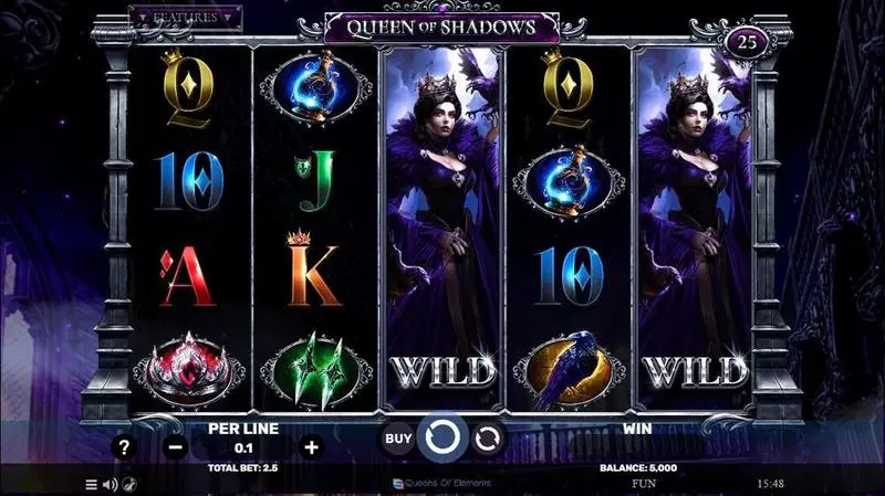 Queen Of Shadows Fun Slot Game made by Spinomenal with 5 Reel and 25 Line