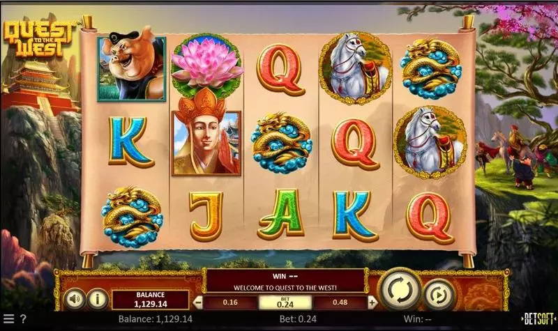 Quest to the West Fun Slot Game made by BetSoft with 5 Reel and 25 Line