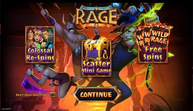 RAGE Fun Slot Game made by NetEnt with 5 Reel 