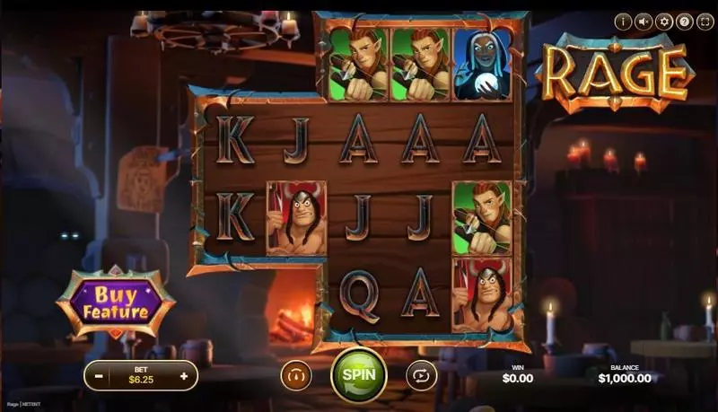 RAGE Fun Slot Game made by NetEnt with 5 Reel 