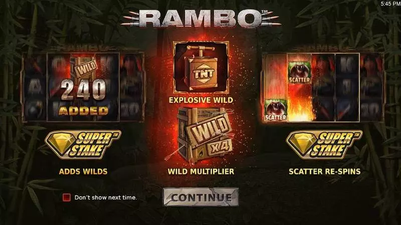 Rambo Fun Slot Game made by StakeLogic with 5 Reel and 20 Line