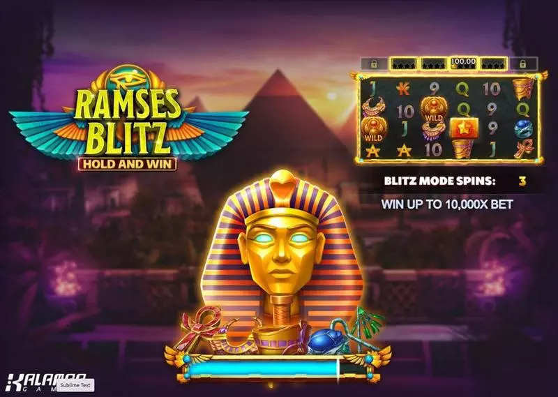Ramses Blitz Hold and Win Fun Slot Game made by Kalamba Games with 6 Reel and 25 Line