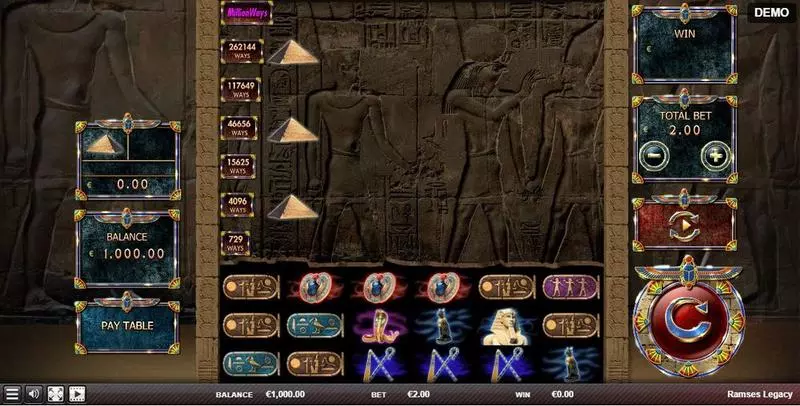 Ramses Legacy Fun Slot Game made by Red Rake Gaming with 6 Reel and 1000000 Way