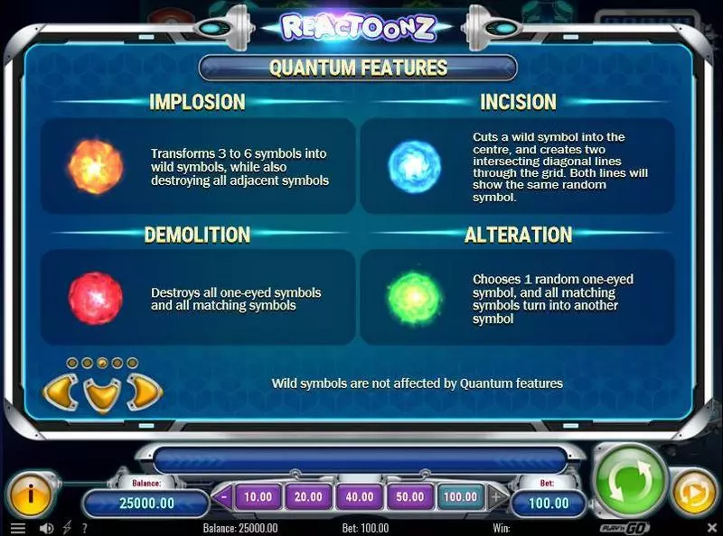 Reactoonz Fun Slot Game made by Play'n GO with 7 Reel and 1 Line