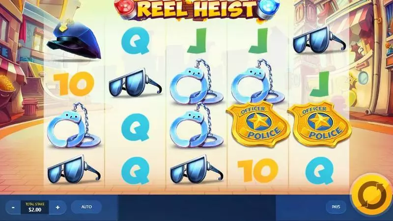 Reel Heist Fun Slot Game made by Red Tiger Gaming with 5 Reel and 40 Line