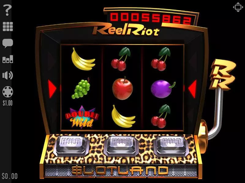 ReelRiot Fun Slot Game made by Slotland Software with 3 Reel and 1 Line