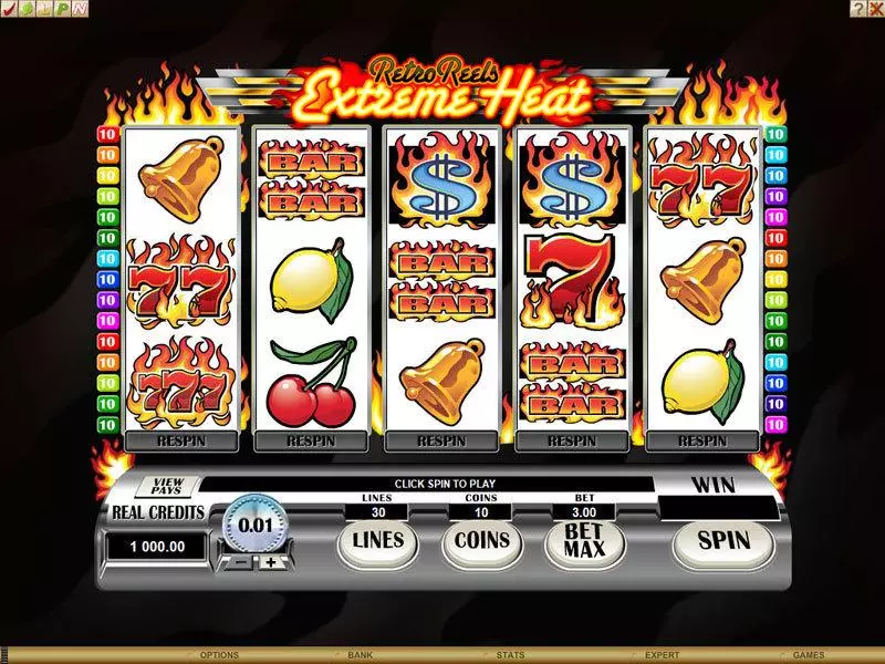 Retro Reels - Extreme Heat Fun Slot Game made by Microgaming with 5 Reel and 30 Line
