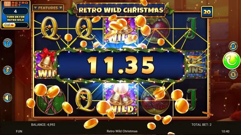 Retro Wild Christmas Fun Slot Game made by Spinomenal with 5 Reel and 20 Line