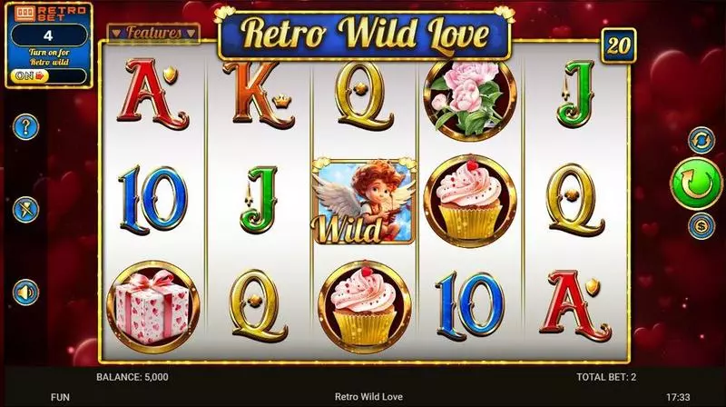 Retro Wild Love Fun Slot Game made by Spinomenal with 5 Reel and 20 Line
