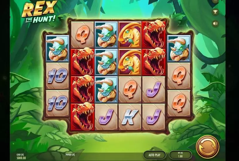 Rex the Hunt! Fun Slot Game made by Thunderkick with 6 Reel and 178 Line