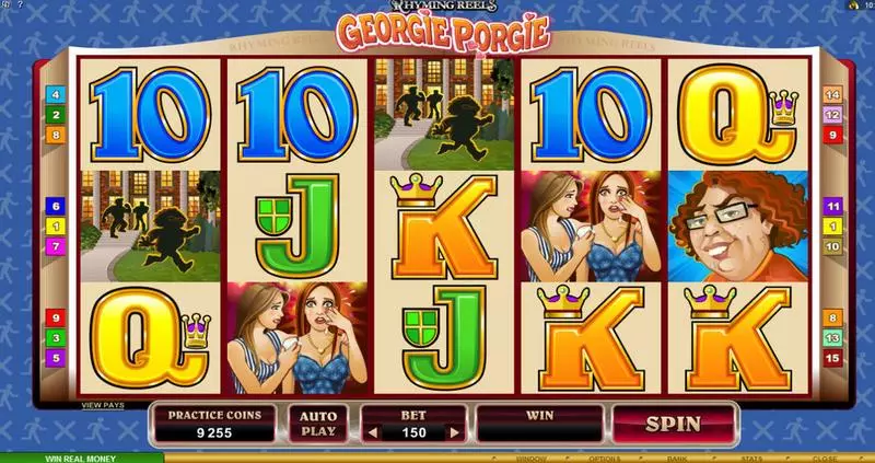 Rhyming Reels - Georgie Porgie Fun Slot Game made by Microgaming with 5 Reel and 15 Line