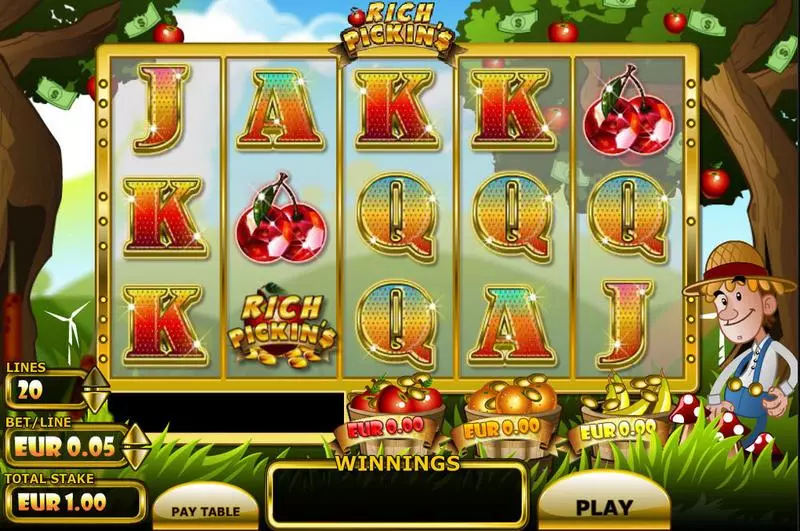 Rich Pickins Fun Slot Game made by Electracade with 5 Reel and 20 Line