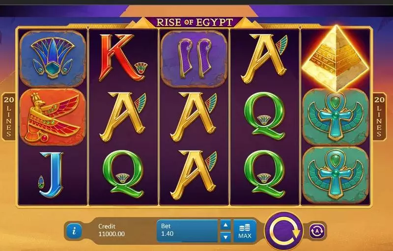 Rise of Egypt Fun Slot Game made by Playson with 5 Reel and 20 Line