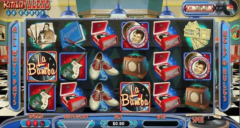 Ritchie Valens La Bamba Fun Slot Game made by RTG with 5 Reel and 729 Line