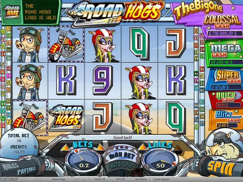 Road Hogs Fun Slot Game made by bwin.party with 5 Reel and 50 Line