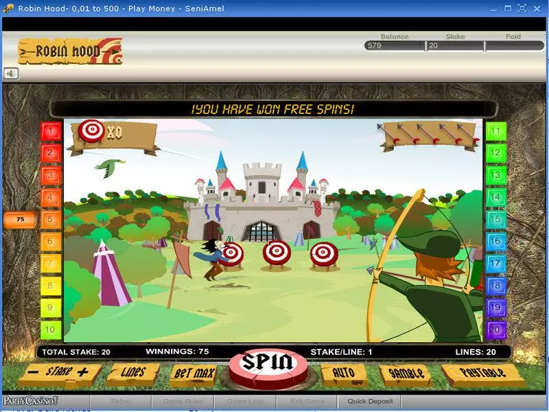 Robin Hood Fun Slot Game made by bwin.party with 5 Reel and 20 Line