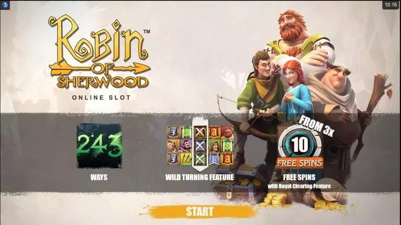 Robin of Sherwood Fun Slot Game made by Microgaming with 3 Reel and 243 Line