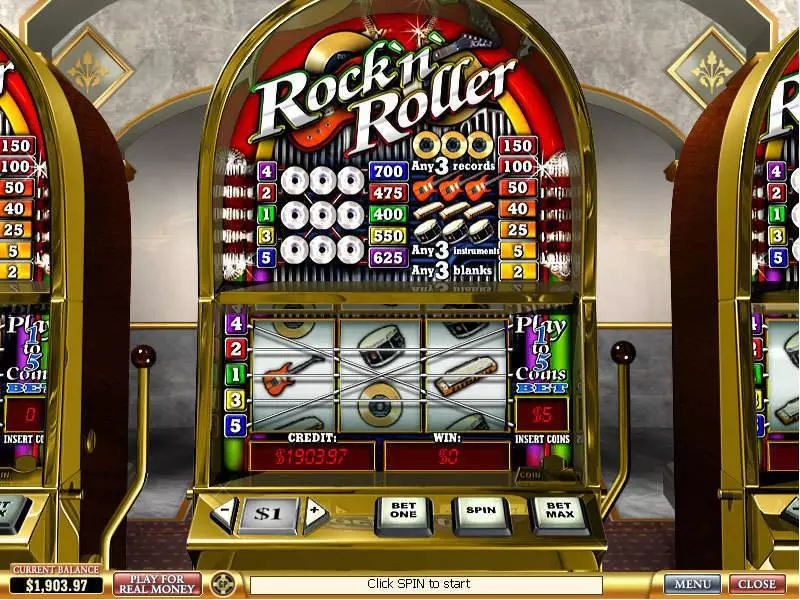 Rock'n'Roller Fun Slot Game made by PlayTech with 3 Reel and 5 Line