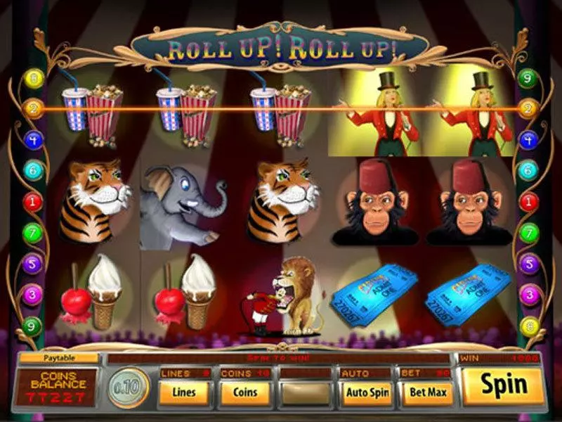 Roll Up Roll Up Fun Slot Game made by Saucify with 5 Reel and 9 Line