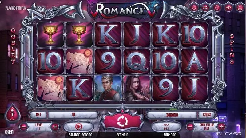 Romance V Fun Slot Game made by Fugaso with 6 Reel and 10 Line