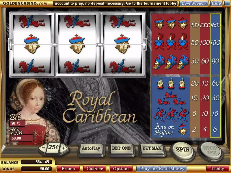 Royal Caribbean Fun Slot Game made by WGS Technology with 3 Reel and 1 Line