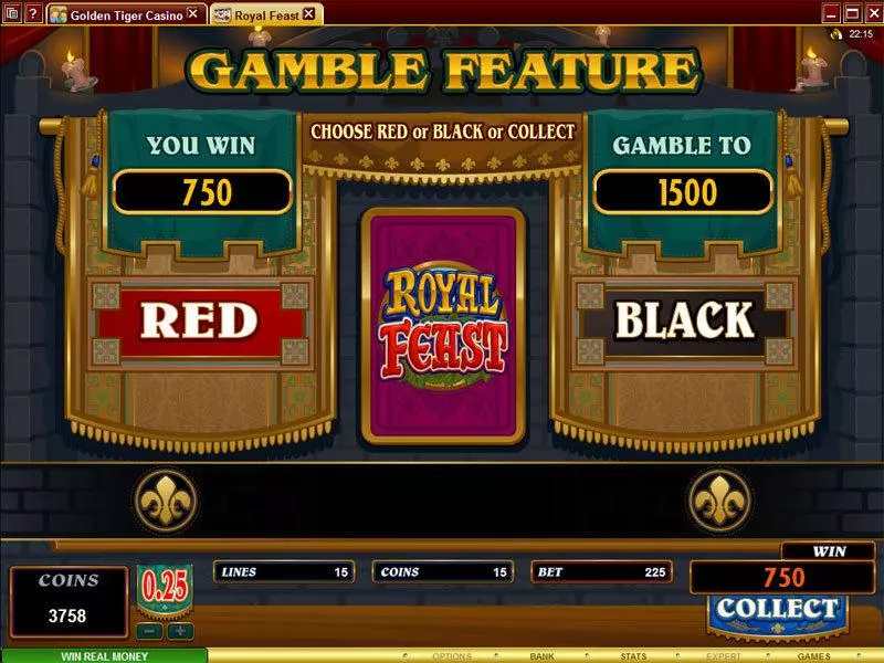 Royal Feast Fun Slot Game made by Microgaming with 5 Reel and 15 Line