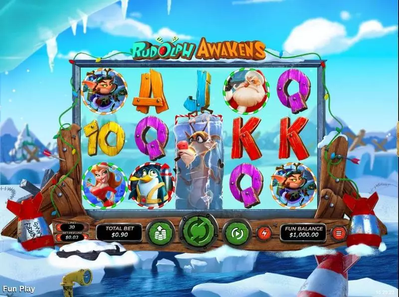 Rudolf Awakens Fun Slot Game made by RTG with 5 Reel and 30 Line