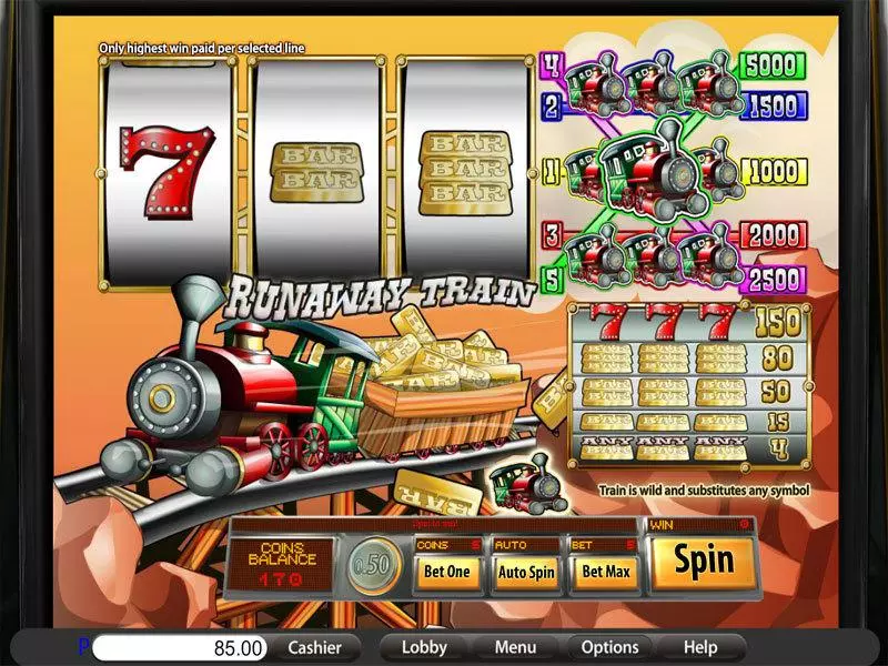 Runaway Train Fun Slot Game made by Saucify with 3 Reel and 5 Line