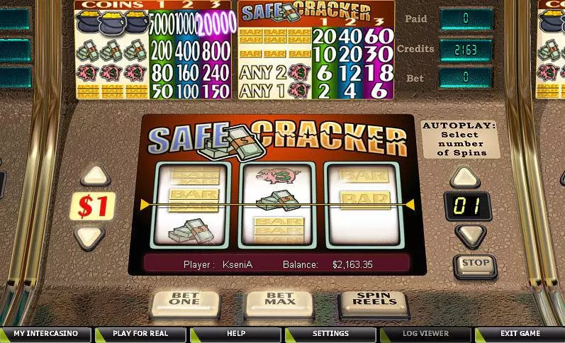 Safe Cracker Fun Slot Game made by CryptoLogic with 3 Reel and 1 Line