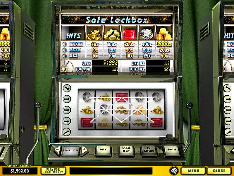 Safe Lockbox Fun Slot Game made by PlayTech with 5 Reel and 5 Line