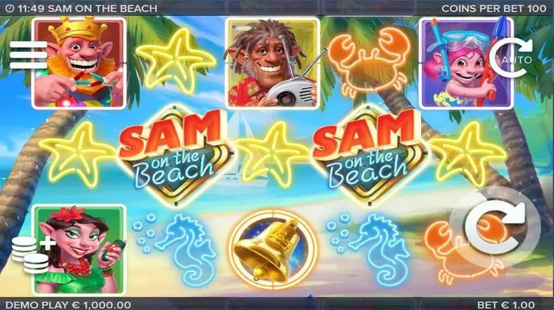 Sam on the Beach Fun Slot Game made by Elk Studios with 5 Reel and 243 Line