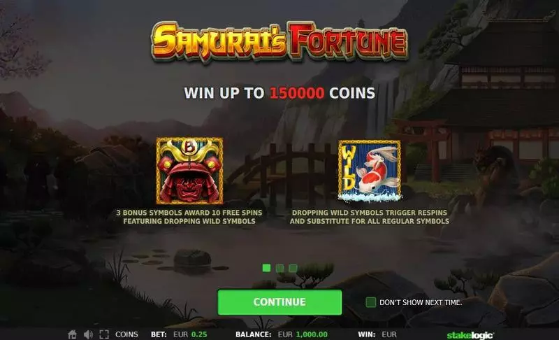 Samurai’s Fortune Fun Slot Game made by StakeLogic with 5 Reel and 25 Line
