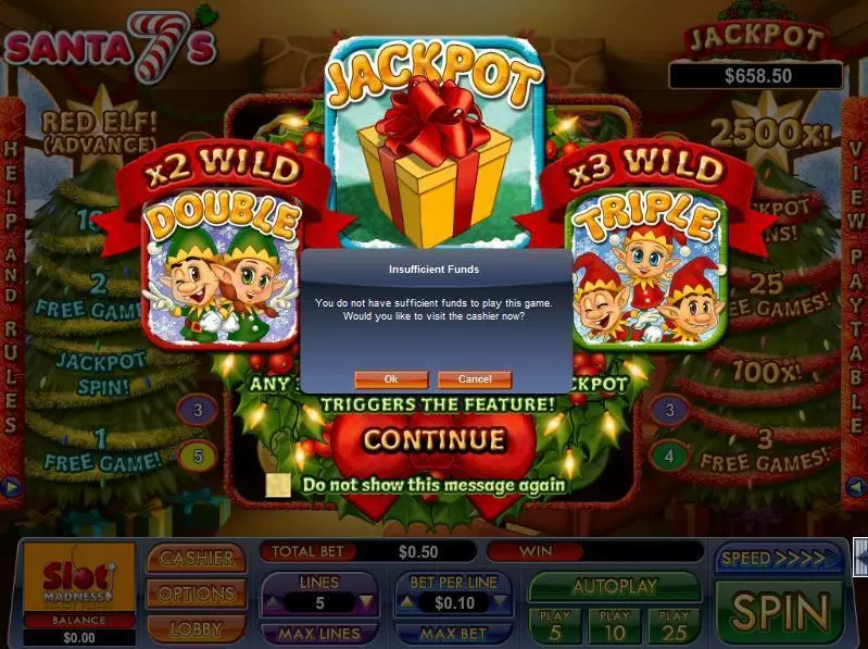 Santa 7's Fun Slot Game made by NuWorks with 3 Reel and 5 Line