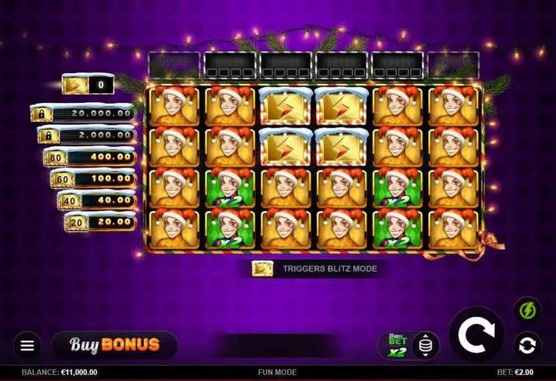 Santa Blitz Hold and Win Fun Slot Game made by Kalamba Games with 6 Reel and 25 Line