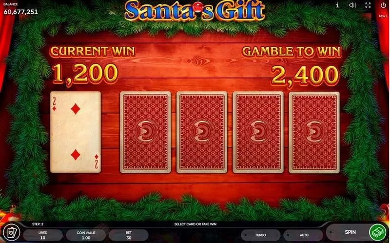 Santa's Gift Fun Slot Game made by Endorphina with 5 Reel and 10 Line