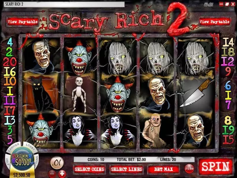 Scary Rich 2 Fun Slot Game made by Rival with 5 Reel and 20 Line