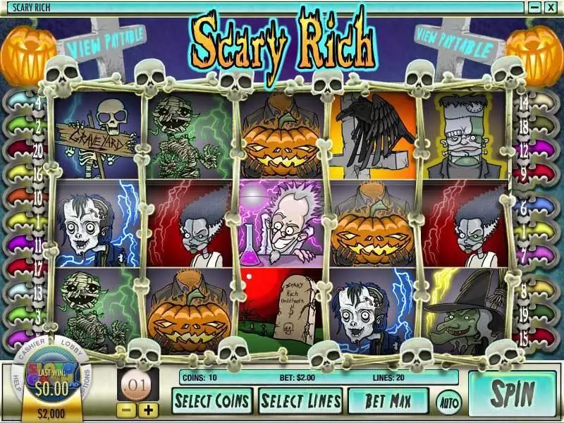 Scary Rich Fun Slot Game made by Rival with 5 Reel and 20 Line