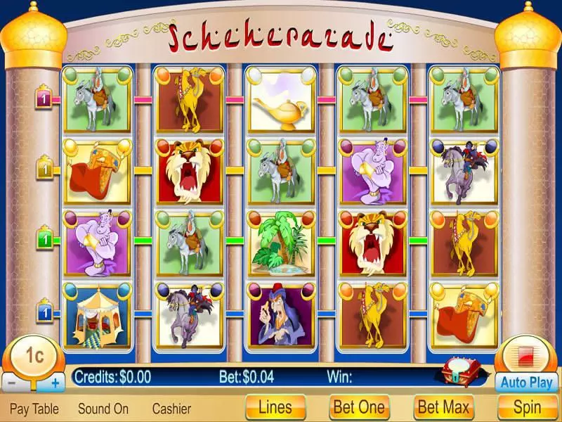Scheherazade Fun Slot Game made by Byworth with 5 Reel and 20 Line
