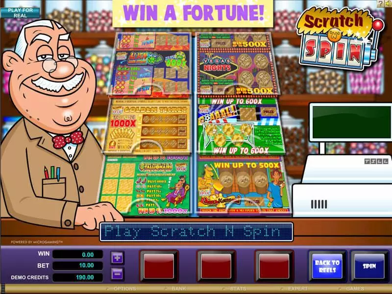 Scratch n Spin Fun Slot Game made by Microgaming with 3 Reel and 1 Line