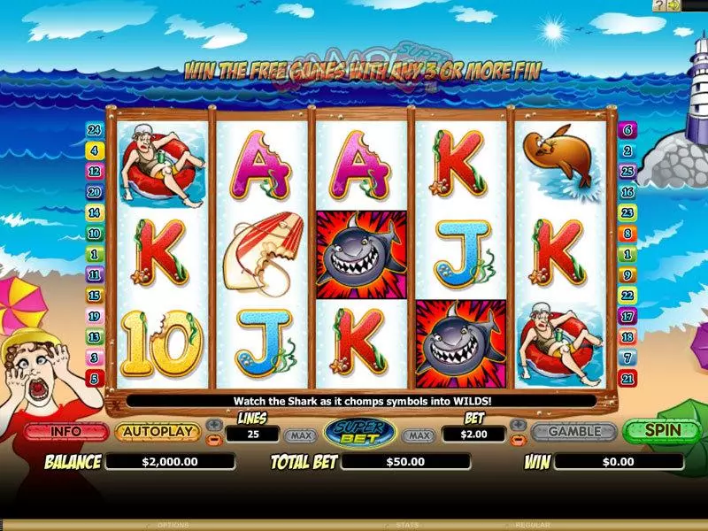 Shaaark! Super Bet Fun Slot Game made by Microgaming with 5 Reel and 25 Line