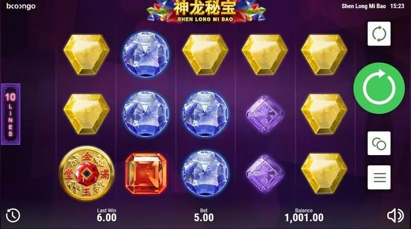Shen Long Mi Bao Fun Slot Game made by Booongo with 5 Reel and 10 Line