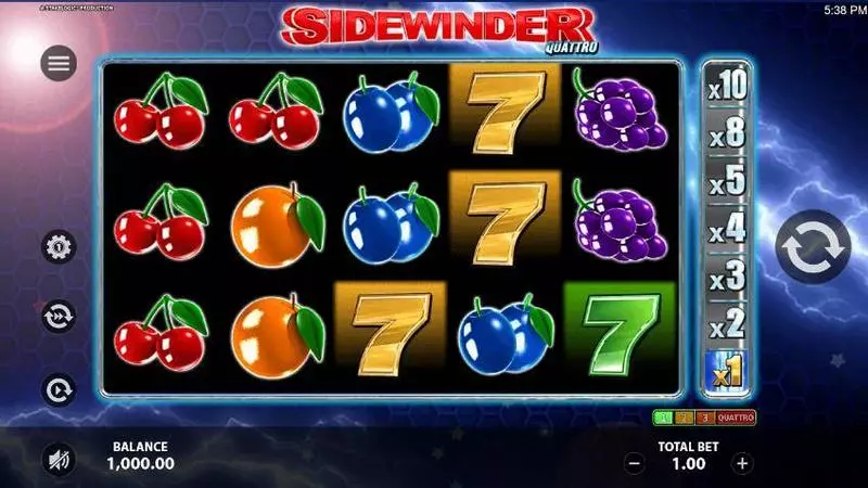 Sidewinder Quattro Fun Slot Game made by StakeLogic with 5 Reel and 10 Line