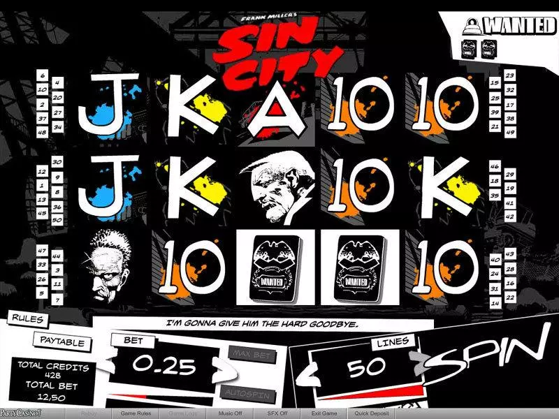 Sin City Fun Slot Game made by bwin.party with 5 Reel and 50 Line