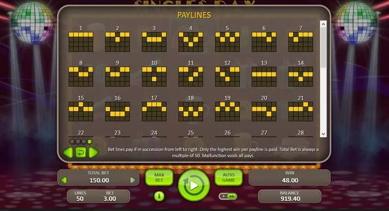 Singles Day Fun Slot Game made by Booongo with 5 Reel and 50 Line