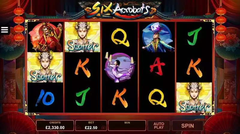 Six Acrobats Fun Slot Game made by Microgaming with 5 Reel and 9 Line